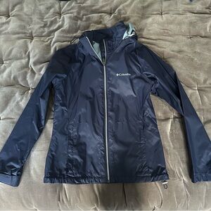 EUC Columbia Women's Navy Rain Jacket
